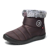 New Women's Winter Boots Size 36-43 Lady Shoes Casual Velvet Warm Hook-Loop Snow Boots Waterproof Non-Slip Man Women's Shoes
