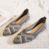 2022 Summer Women Stripe Shallow Shoes Flats Soft Casual Stylish Comfort Cozy Running Low-Heeled Non-Slip Work Office Loafers