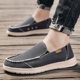 Summer Denim Canvas Men Breathable Casual Shoes Outdoor Non-Slip Sneakers Comfortable Driving Shoes Men's Loafers Big Size 39-47