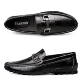 Hnzxzm Men Casual Shoes Genuine Leather Pattern Cowhide Luxury Brand Fashion Comfortable Driving Shoes Slip on Soft Moccasins Size38-47