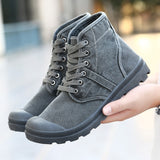 Hnzxzm Autumn Early Winter Boots Men Canvas Shoes High top Casual Shoes Fashion Men's Boots Male Brand Ankle Botas A215