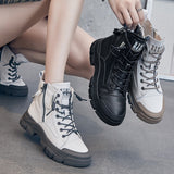 2022 Autumn Early Winter Shoes Genuine Leather Fashion Boots for Women Thick Sole Women Ankle Boots Brand Ladies Botas A3786