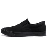 Hnzxzm Canvas Shoes Men Loafers Cool Young Man Street Black Shoes Breathable Men Casual Shoes Flat Slip-on Plus Size N023