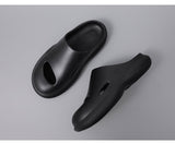 Hnzxzm Unisex New Slippers Men and Women Summer Platform Soft Bottom Light Garden Shoes Beach Flat Non-slip Clogs Home Sandals