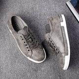 Hnzxzm Fashion Sneakers Men Shoes Soft Leather Mens Casual Shoes Flat Male Footwear Classic Black White Shoes Yellow Grey Plus Size 45