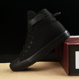 New 2022 Winter Shoes Men Winter Boots High top Sneakers Warm Fur Shoes Canvas Casual Men Ankle Boots Black White Footwear A1628
