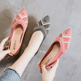 2022 Summer Women Stripe Shallow Shoes Flats Soft Casual Stylish Comfort Cozy Running Low-Heeled Non-Slip Work Office Loafers