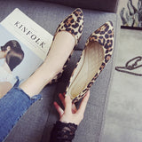 Leopard Shoes Women Flats Woman Casual Shoes Pointe toe Spring Summer Flat Fashion Ladies Shoes Slip-on Big Size TB033
