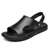 Hnzxzm Brand New Summer Men Sandals Leisure Beach Men Shoes High Quality Genuine Leather Sandals Fashion Men's Sandals