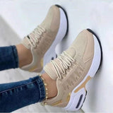 Hnzxzm 2023 Fashion New Women Sneakers Shoes Lace-up Comfortable Casual Shoes Breathable Women Vulcanize Sneaker Shoes Zapatillas Mujer