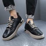 Hnzxzm New Arrival Fashion Street Style Mens Casual Shoes Flat Brand Male Footwear Spring Autumn Black White Shoes A4461