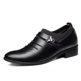 men's business Genuine leather white shoes Mens Dress Shoes luxury shoes men designers wedding shoes for men 7CM Increasing