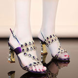 Hnzxzm High Heels Sandals Women Summer Shoes Woman Party Shoes Fashion Women Sandals Square Heel 7cm A2265