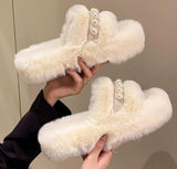 Hnzxzm Women's Slippers Autumn Winter Warm Shoes Outdoor Leisure Furry Slides Fashion Ladies Ytmtloy Indoor Zapatillas Mujer Casa