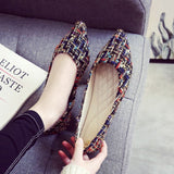 Fashion Brand Ladies Flats Casual Women Shoes Pointed toe Soft Comfortable Office Ladies Shoes Plus Size 42 TB031