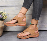 Summer Oxford Women Sandals Flats Slippers Pu Leather Flip Flops Belt Buckle Female Shoes 2022 New Rome Fashion Women Slides