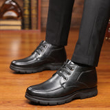 Warm Genuine Leather Shoes Men Winter Boots -30 Warm Cotton Shoes Cow Leather Man Ankle Boots Casual Male Footwear A1884