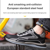 Summer Breathable Men/Women Safety Shoes Steel Toe Anti-smash Construction Welding Shoes Reflective Strip Male Footwear Sneakers