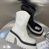 High Heels Chelsea Boots Women Shoes 2022 New Winter Chunky Fashion Women Boots Designer Pumps Goth Casual Zipper Snow Botas