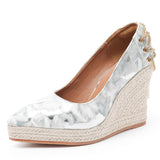 Fashion High Heels Women Party Shoes Elegant Ladies Wedges Brand Women Pumps Wedge Heel 10cm Plus Size 42 A4295