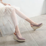 Summer Shoes Women Wedges Sandals Retro Ethnic Women Sandals Comfortable Young Ladies Shoes Wedge Heels 10cm A3539