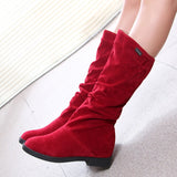 2022 Snow Boots Women Winter Shoes Casual Woman High Boots Black Red Soft Comfortable Female Footwear A1749