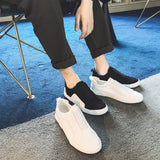 Hnzxzm Fashion Sneakers Men Canvas Shoes Men Loafers Mens Causal Shoes Cool Male Street Footwear Classic Black White N014