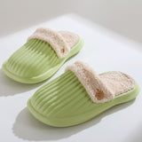 NEW Design Waterproof Detachable Cotton Autumn Winter Slippers Women Warm Plush Home Slipper Ladies Indoor Flip Flops Slides