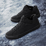 Black Sneakers Men Canvas Shoes Height Increasing 3cm Cool Young Man Footwear Breathable Cloth Mens Casual Shoes N032