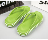 Hnzxzm Unisex Rubber Slippers Men's and Women's 2022 Summer Beach Shoes Light Platform Non-slip Indoor Home Female Flip Flops