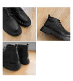 Hnzxzm New Fashion Shoes Men Boots Black Street Style Thick Sole Mens Ankle Boots Autumn Early Winter Male Footwear A4851